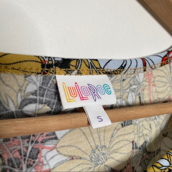 LuLaRoe | Julia Yellow Floral Multicolor Dress - Picture 4 of 5